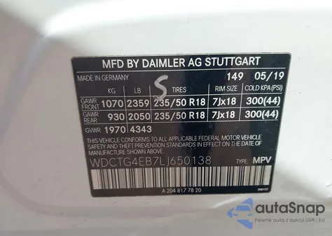 2020 Mercedes-Benz Gla 250 z USA, uszkodzony, nr VIN WDCTG4EB7LJ650138